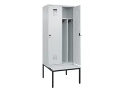 locker met bank,voor scheiding van kleding,HxBxD 2120x800x815mm,2vak