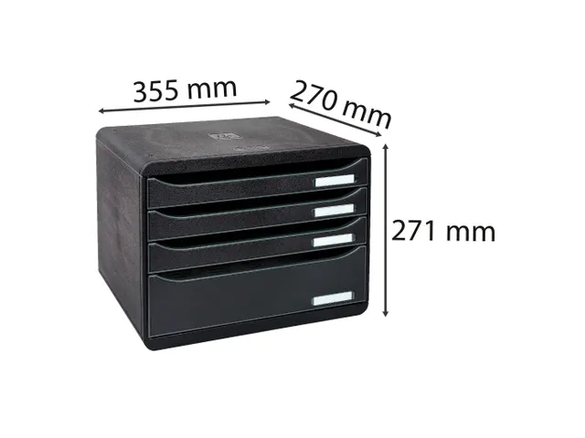 Ladenbox Big-box Plus Horizon Maxi 4 Laden Zwart