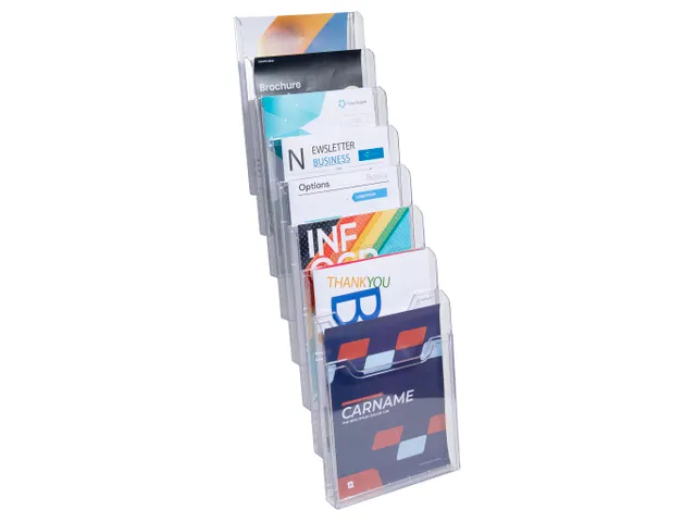 Trieur mural modulable vertical 8 compartiments A4 - Cristal