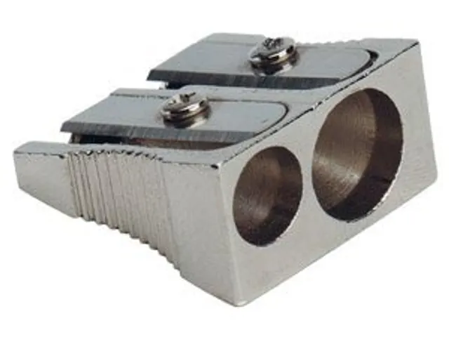 Potloodslijper Metaal 2 Gaats Gebogen Vorm