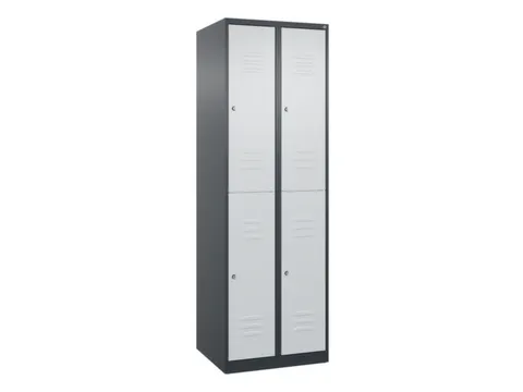 dubbeldekse locker,HxBxD 1850x600x500mm,2x2vak.,vak B 300mm