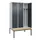 locker met bank,voor scheiding van kleding,HxBxD 2120x1200x815mm,3vak