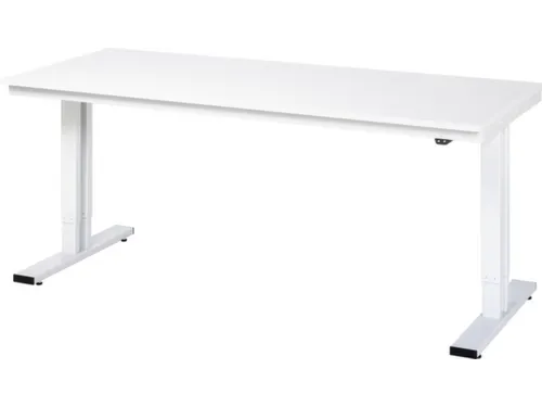 Werkbank elektrisch hoogte verstelbaar 720-1120x2000x800mm wit RAL7035