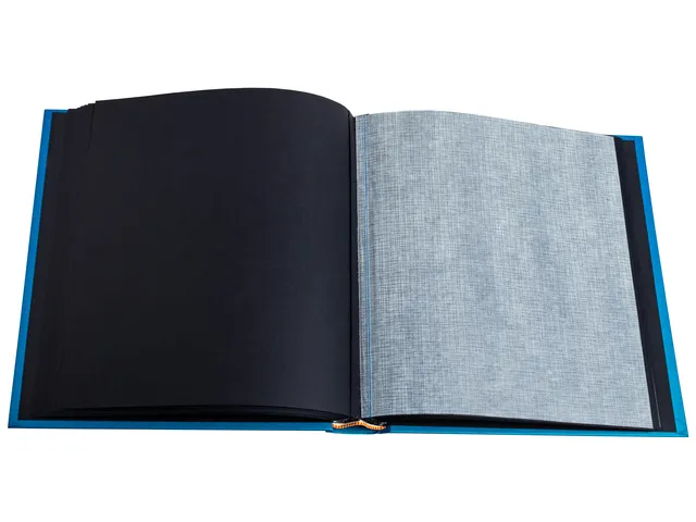 Fotoalbum Exacompta 29x32cm 60 zwarte pagina's Néo Déco blauw