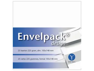 Enkele kaart Papyrus Envelpack Design A6 105x148mm wit 894426 25 stuks - 3