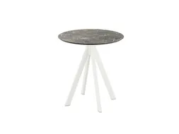 bistrotafel,HxØ 730x700mm,rond,4voeten wit,blad HPL Galaxy Marble