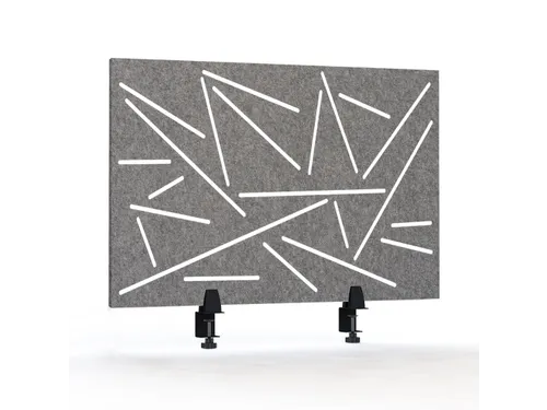 Akoestisch Bureaupaneel met patroon uitsnede 60x75cm Grijs