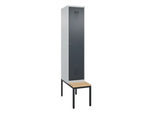 locker met bank,HxBxD 2120x400x815mm,1vak,vak B 400mm,cilinderslot