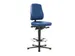 Werkplaatsstoel Kunstleer blauw 570-830mmx460x410-470mm glijders
