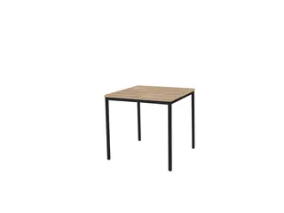 Domino Basic Tafel Vaste Hoogte 80x80 honey castello 25mm zwart 4-poot - 1