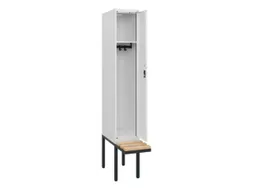 locker met bank,HxBxD 1950x300x815mm,1vak,vak B 300mm,cilinderslot