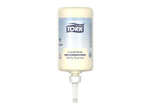 Handzeep Tork S1 vloeibaar mild geparfurmeerd parelwit 1000ml 420501
