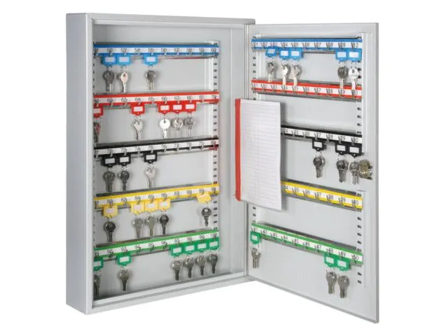 Sleutelkast Hxbxd 550X380X80Mm 100Haakjes 1Deur Ral7035