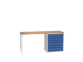 werkbank,HxBxD 930x2000x600mm,multiplexblad,2voeten/1container - 1