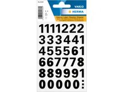 Etiket Herma 4164 15mm Getallen 0-9 Zwart Folie 39 stuks