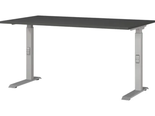 In hoogte verstelbaar bureau,HxBxD 680-910x1400x800mm,blad grafiet