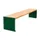 zitbank,B 1800mm,3latten,hout-zitting licht eikenhout,zitting H 450mm
