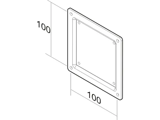 Vesa Plate 100 X 100 Mm Black