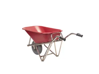 aluminium kruiwagen,90l,HxBxD 870x625x1430mm,HDPE-bak,rood,aluminium - 3