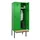 locker met bank,HxBxD 2120x800x815mm,2vak,vak B 400mm,draaigrendel