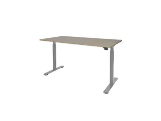 Dextro Basic Zit-sta Bureau Elektrisch 180x80 Robson Eiken 25mm Alu - 1