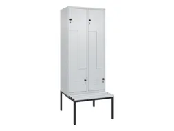 Z-garderobekast,HxBxD 2120x800x815mm,4vak,vak B 400mm,draaigrendel