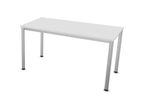 vergadertafel HxBxD 74x140x70cm rechthoekig Bl-wit 4voeten Alu