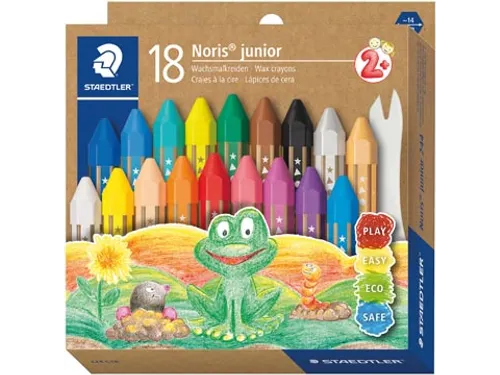 Noris Junior waskrijt, etui van 18 stuks