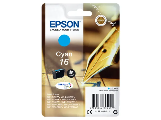 Singlepack Cyan 16 DURABrite Ultra Ink