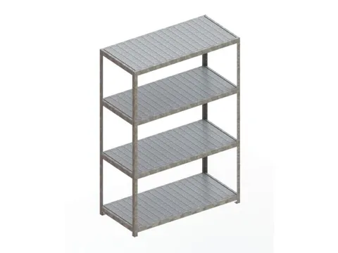 Breedvakstelling 2470x1700x800mm Vaklast 500kg 4 Stalen Legborden