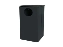 afvalbak,HxBxD 537x325x388mm,afvalbak inhoud 35l,romp staal RAL7016