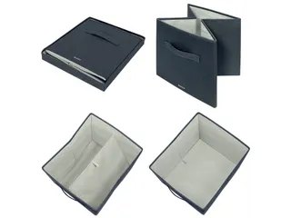 Leitz Stoffen opbergdoos met deksel Grijs 38x33x32,5cm 2 stuks - 5