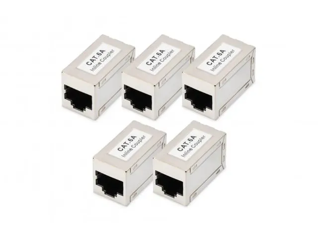 Modulaire koppeling CAT6A volledig afgeschermd RJ45 naar RJ45 5 stuks