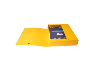 Klasseerdoos Scotten rug 60mm A4 geel - 2