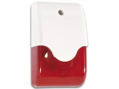 Sirene + Rode Stroboscoop IN Behuizing + LED 10-14 VDC - 110 dB