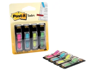 Indextabs Post-it 684 12x43mm pijl neon assorti 96 tabs - 1