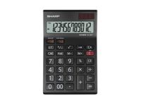 Calculator Sharp EL125TWH zwart-wit desk 12 digit