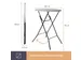 Opvouwbare Statafel Rond Ø 80x110cm Wit