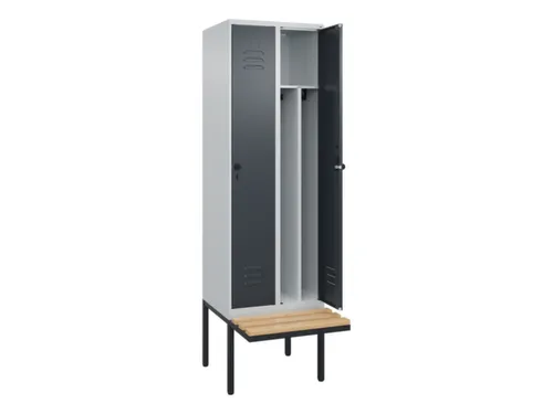 locker voor scheiding van kleding,HxBxD 2120x600x815mm,2vak