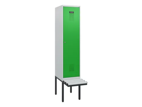 locker met bank,HxBxD 1950x400x815mm,1vak,vak B 400mm,cilinderslot