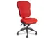 chaise de bureau pivotante,Mécan. synchrone,assise tissu rouge