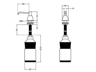 Inbouw Zeeppomp Chroom, Djt118 - 3