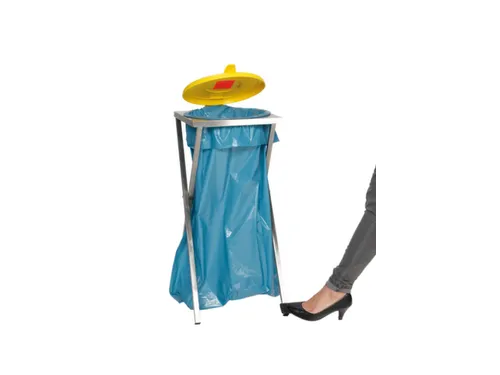 Rvs Afvalverzamelaar 120 Liter Zak 900x400x450mm Voetpedaal Deksel