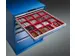 kit de bacs de rangement,18bacs,p. face avant H 75mm tiroir 27x36 E