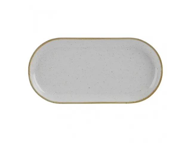 Smal ovaal bord Stone 30 cm 6 stuks