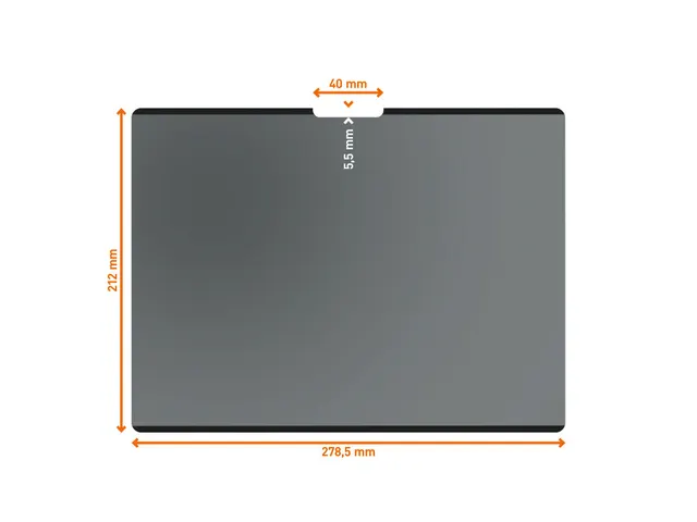 Privacyfilter SELF-ADHESIVE iPad 13 inch M2-M5 antraciet grijs