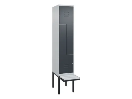 Z-garderobekast,HxBxD 2120x400x815mm,2vak,vak B 400mm,cil.-slot