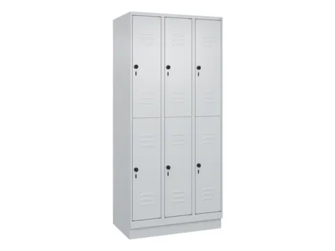 dubbeldekse locker,HxBxD 1950x900x500mm,3x2vak.,vak B 300mm