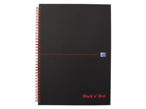 Notitieboek Oxford Black n' Red A4 70v lijn