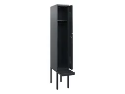 locker met bank,HxBxD 1950x300x815mm,1vak,vak B 300mm,cilinderslot
